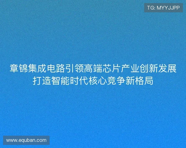 章锦集成电路引领高端芯片产业创新发展打造智能时代核心竞争新格局
